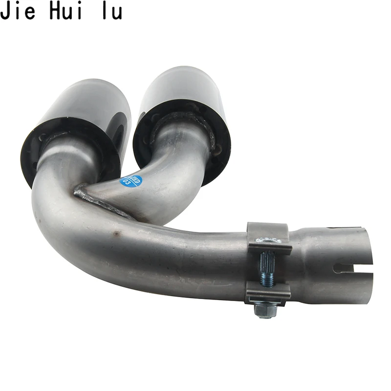 Черный глянцевый глушитель для автомобиля наконечник выхлопной трубы из