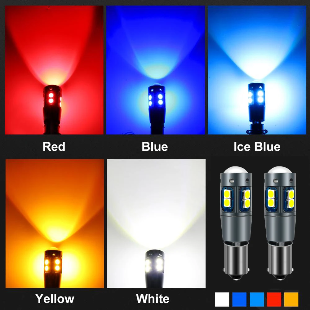 

NLpearl 2x Signal Lamp BA9S T4W Led Bulb Canbus Error Free 10SMD 3030 Chips Car Interior Light Auto Wedge Marker Dome Lamp 12V