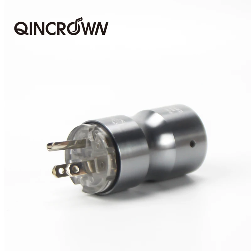 

HIFI QINCRQWN metal rhodium-plated frozen power plug HIFI American standard KRELL second-generation power plug