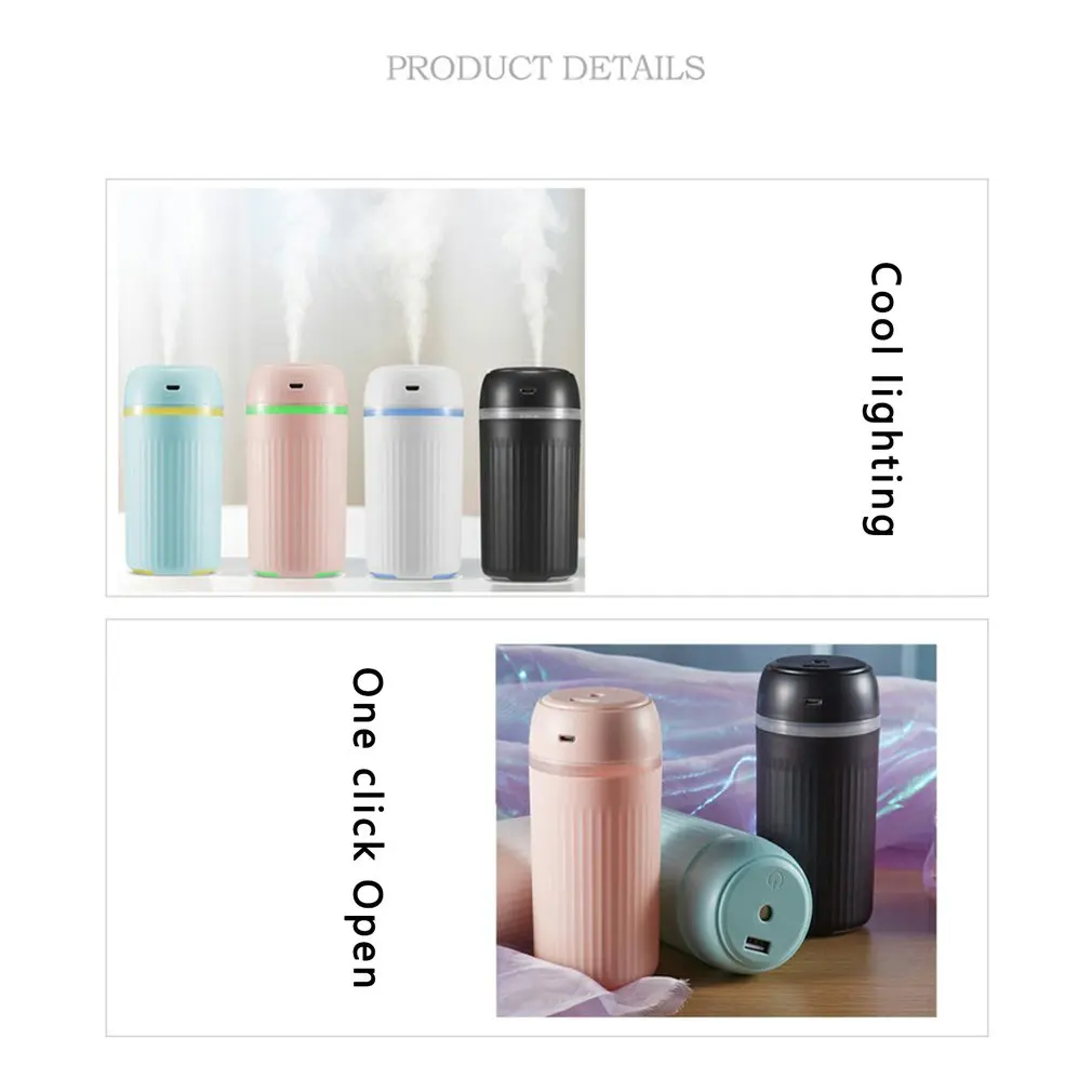 

Ultrasonic Air Humidifier Car Humidifier Small USB Diffuser Auto Shut-Off Cool Mist Vaporizer for Home Office