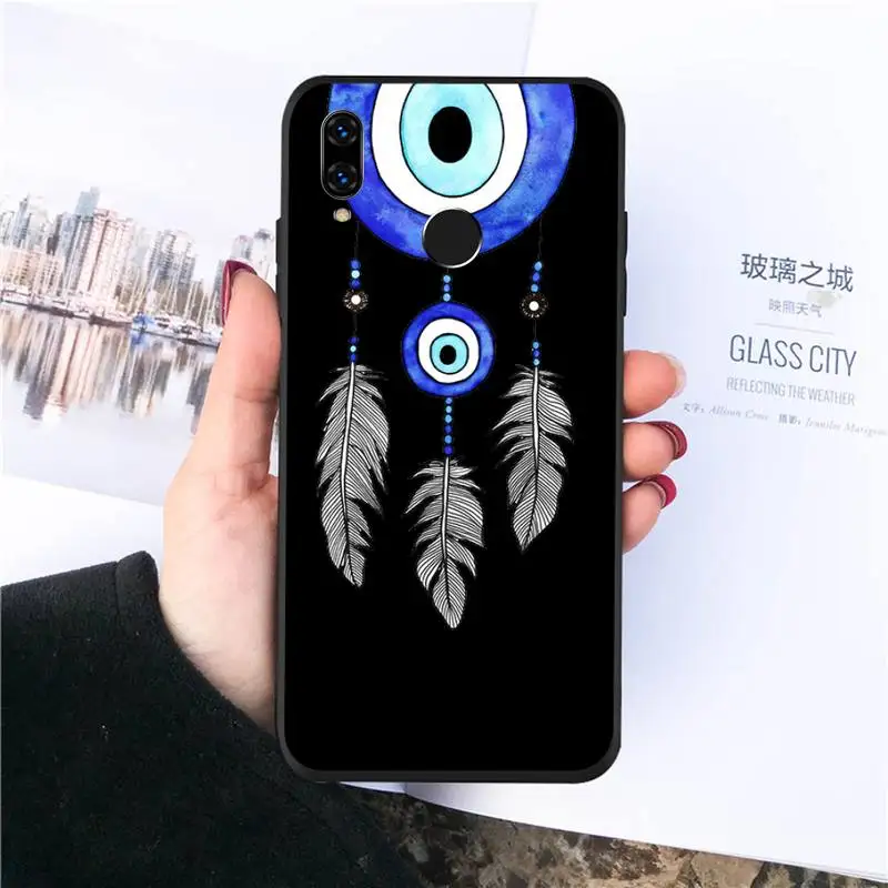 

Turkish lucky Blue Evil Eye Abstract Phone Case For Huawei Honor 7C 7A 8X 8A 9 10 10i Lite 20 NOVA 3i 3e