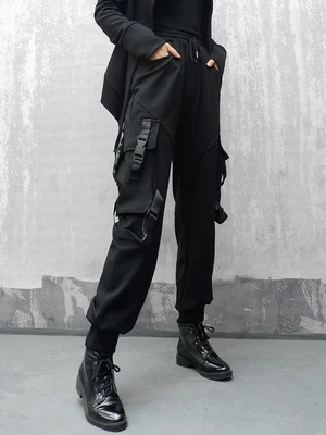 Spring and autumn American hiphop overalls plus-size trousers new style loose B F Harajuku bound feet hip-hop casual pants fashi