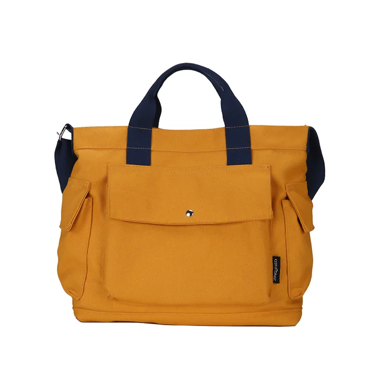 

2021 New Canvas Diagonal Cross Bags Youth Fashion Casual Version Ladies Large Capacity Shoulder Bag Solid Color Women Messenger