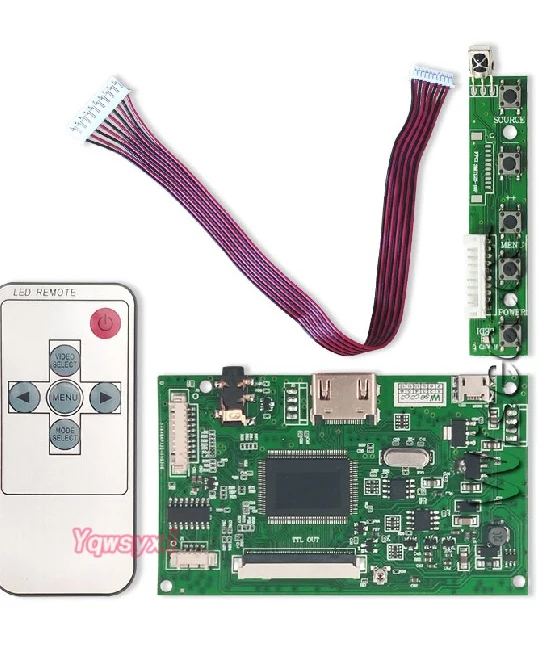 Плата контроллера Yqwsyxl LCD TTL HDMI для 7 дюймов 7300101463 E231732 1024*600 Micro USB TFT 50 контактов