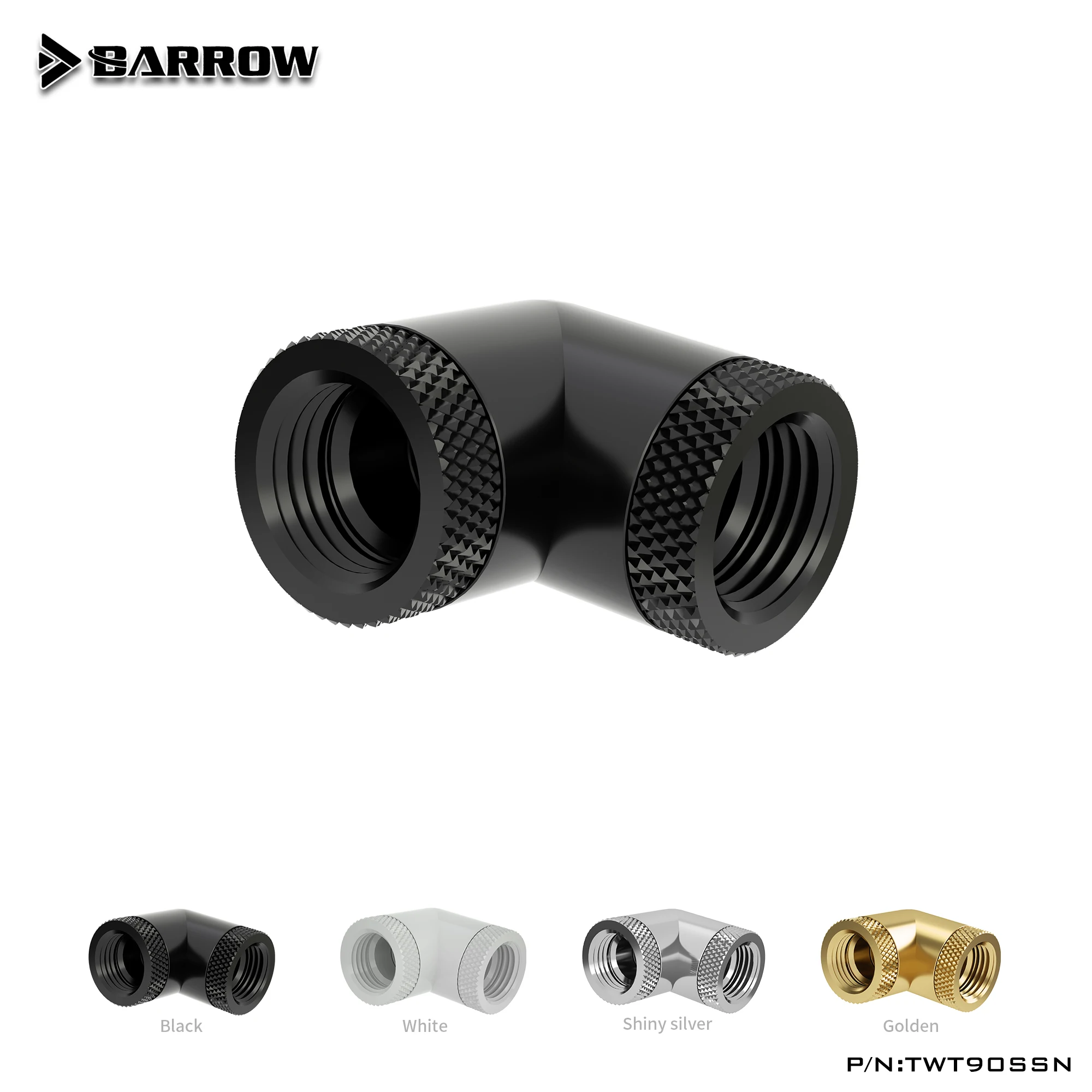 Barrow G4 / 1 яркий серебристый/черный 90-градусный двойной внутренний зубчатый адаптер с двойным вращением на 360 градусов вращающийся фитинг ... от AliExpress WW