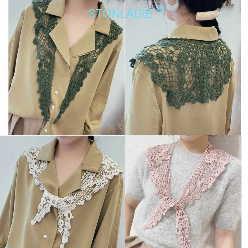 На выбор хлопчатобумажный кружевное одноцветное Цвет женские шали Сезон