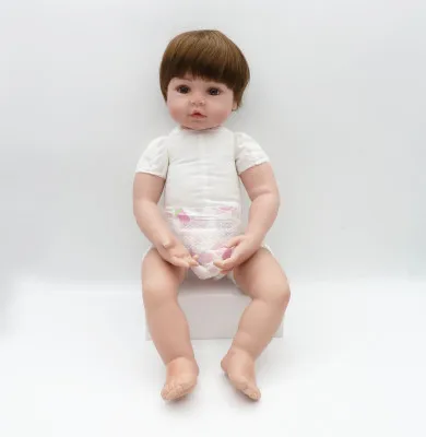 60 см Reborn kit кукла для маленьких девочек bebe reborn Мягкие силиконовые виниловые