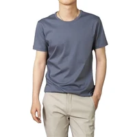 80 hot sales men t shirt solid color loose summer short sleeve o neck top for party
