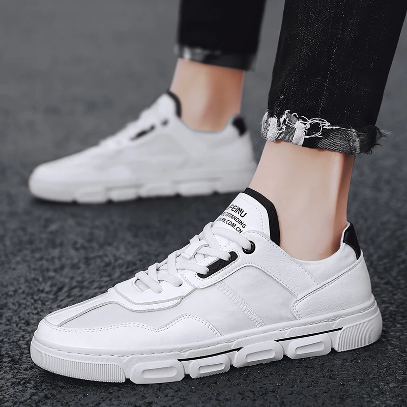 Мужские кожаные туфли модные трендовые износостойкие и Нескользящие уличные