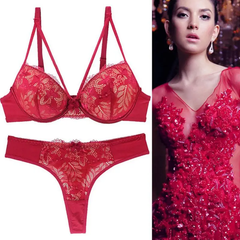 Новинка бюстгальтер с чашкой пуш-ап 2/3 кружевным комплектом женское нижнее белье