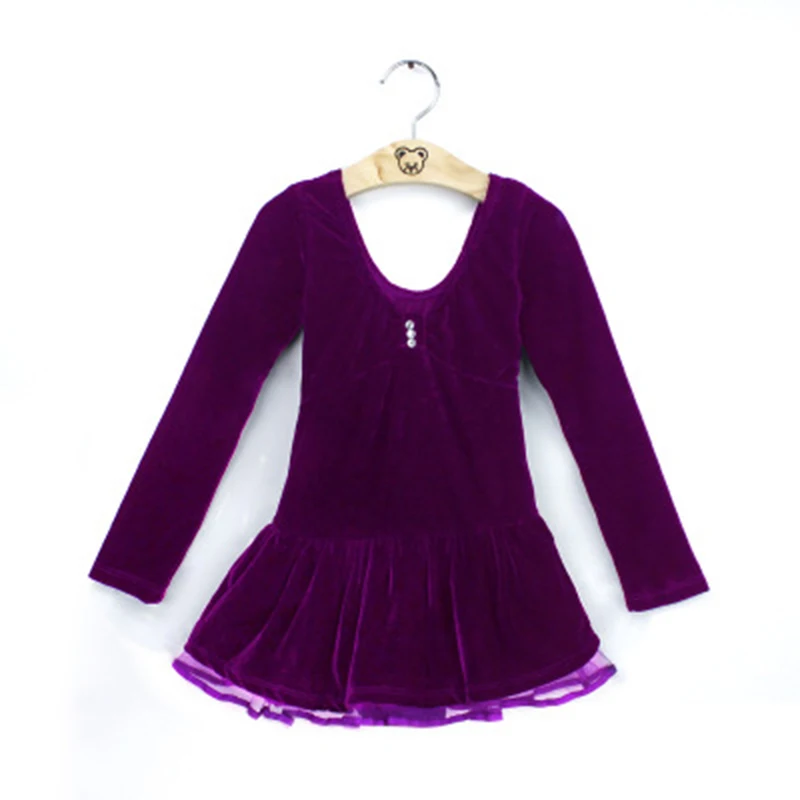 Детское теплое бархатное балетное платье сезон осень зима Балетные
