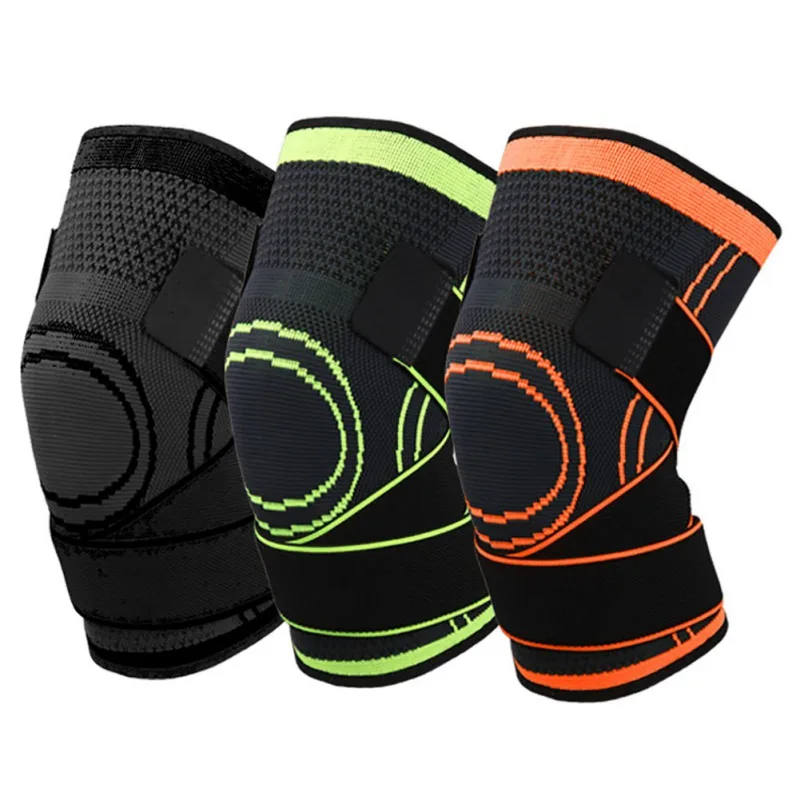

Unisex Nylon Pressurized Sports Kneepad Elastic Knee Pads Support Fitness Gear Anti-Slip Knee Bracer Protector