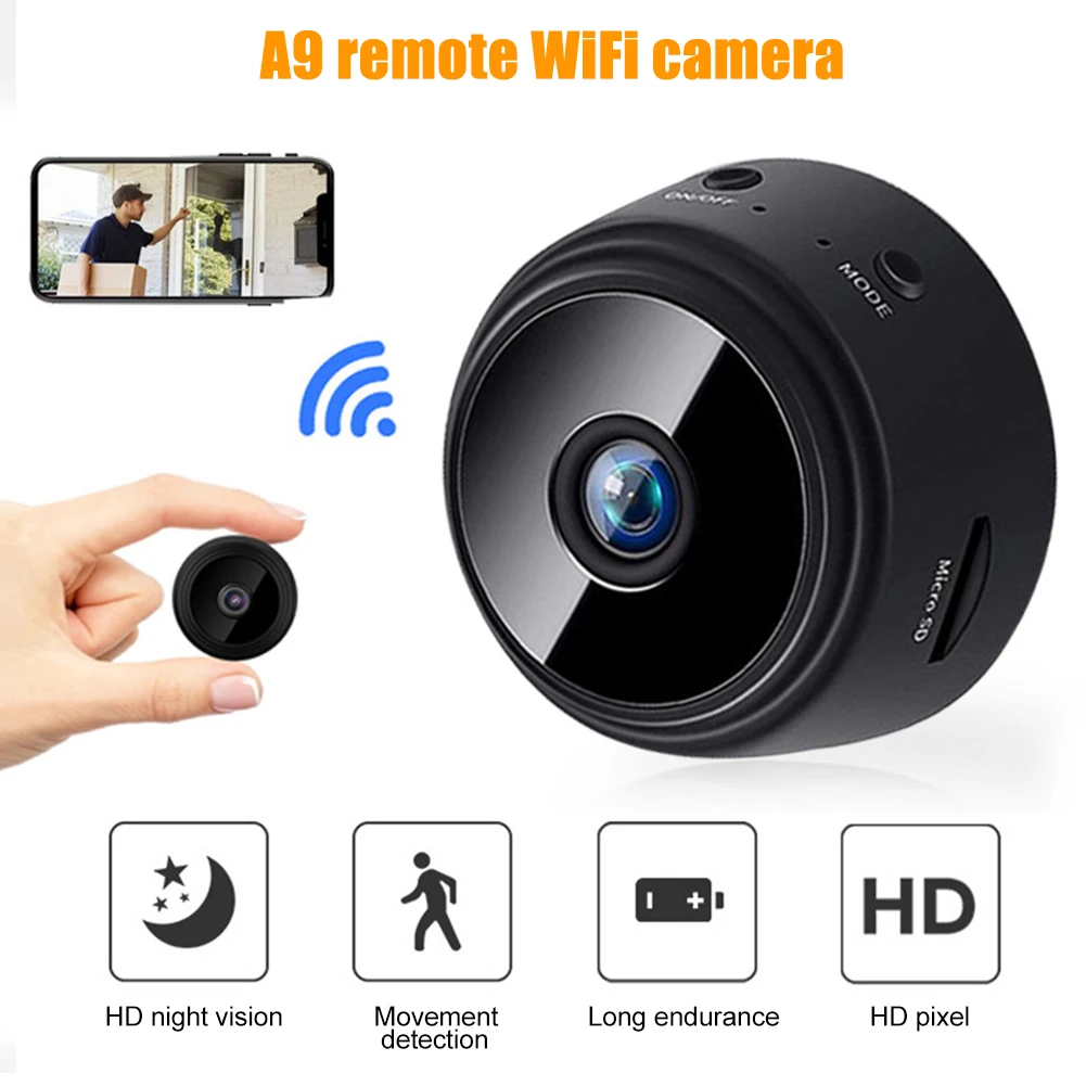 

1080P Mini Home Wide Angle Indoor Outdoor Motion Detection Security Video Auto Night Vision Portable Wireless Remote WIFI Camera