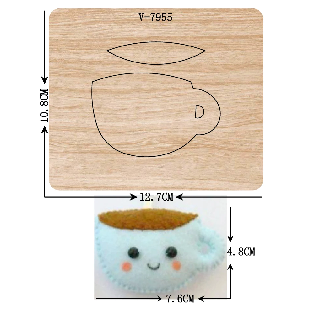 

New cup wooden dies cutting dies for scrapbooking Multiple sizes V-7955