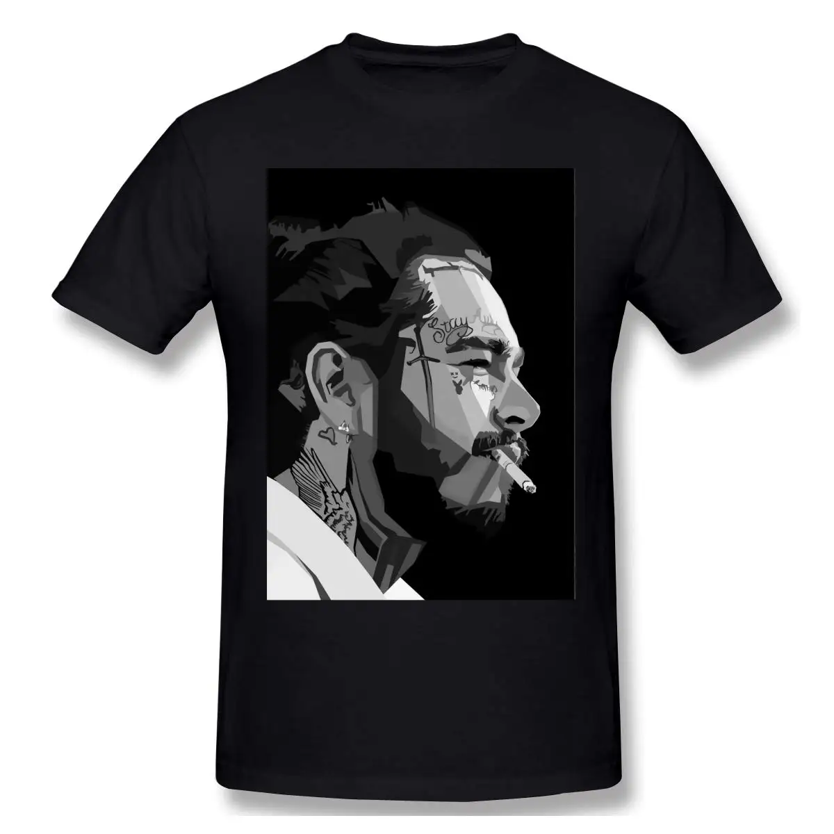 

Hipster Post Malone Casual Black Base Shirt