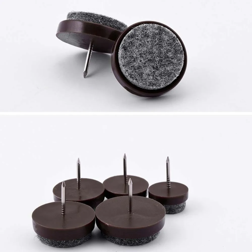 20 шт. Войлок скользит с винтовым стулом металлический круглый коврик для ног