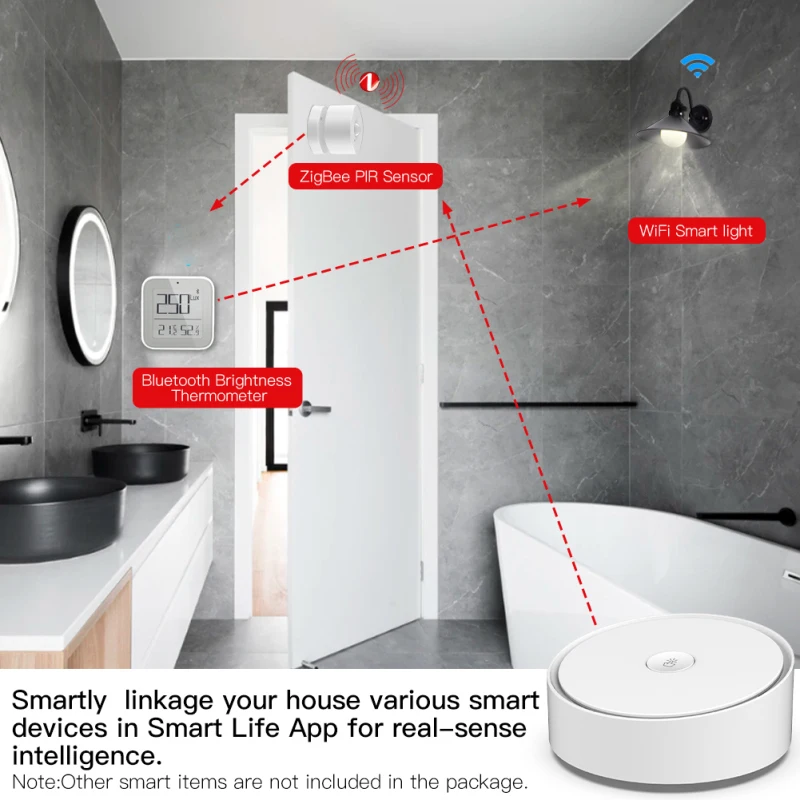 Умный сетевой хаб Tuya ZigBee многорежимный с Wi-Fi Bluetooth работает приложением Smart Life и