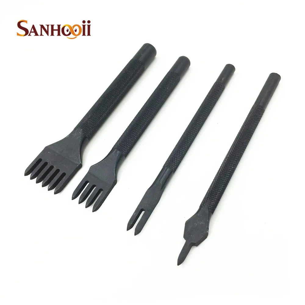 

High Quality Pricking Iron Tools Set For Stitching Punch 1+2+4+6 Prong DIY Tools