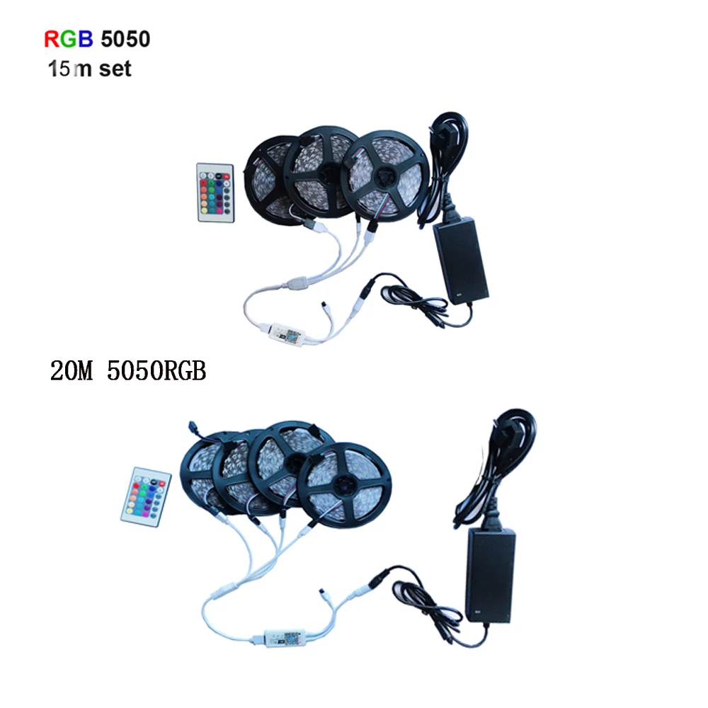 Светодиодная лента RGB SMD 5050 водонепроницаемая светильник ная 30 светодиодов/м 220 В