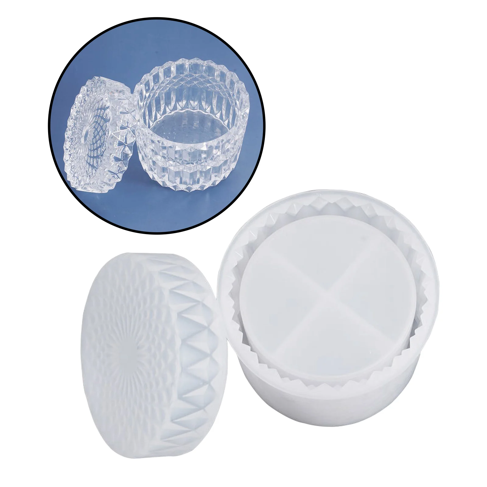 

Crystal Resin Mold Storage Box Jewelry Silicone Mould DIY Coaster Casting Craft