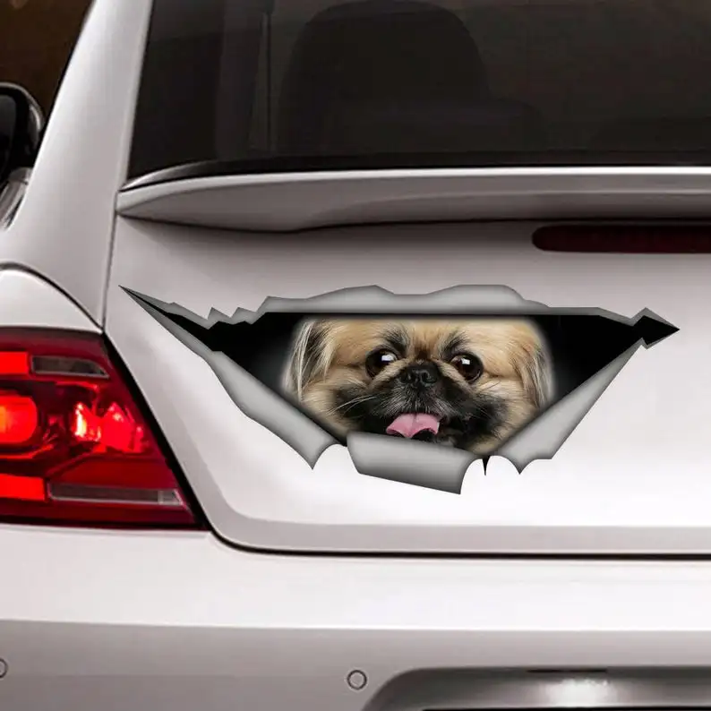 

Pekingese sticker, car decal, Vinyl decal, Pet sticker, Dog decal, pekingese car decal