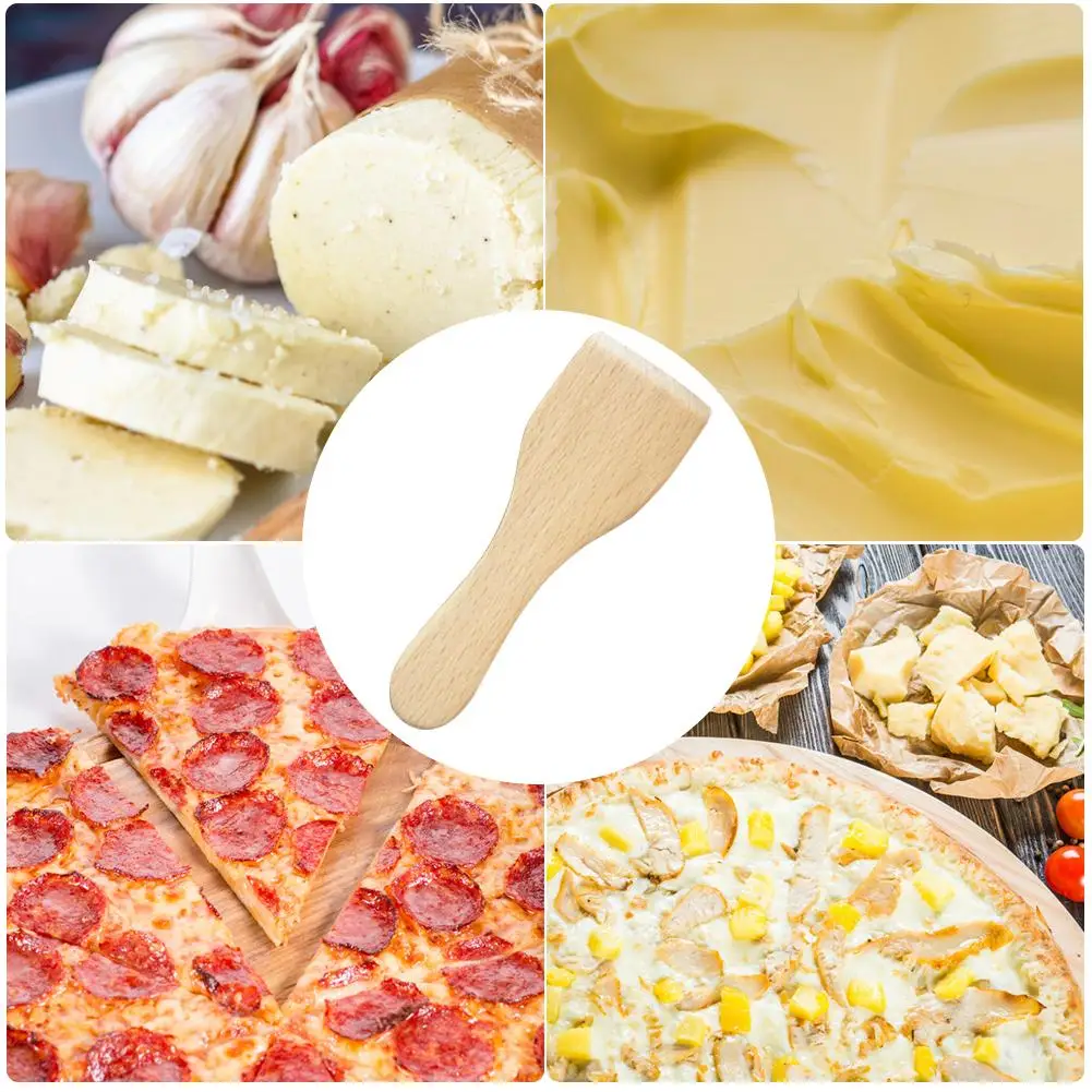 Буковая деревянная лопатка скребок для масла лопатки пиццы приготовления торта