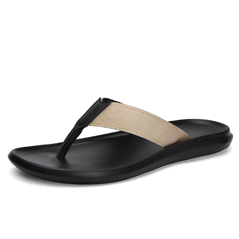 Мужские слиперы из натуральной кожи мужские летние пляжные шлепанцы