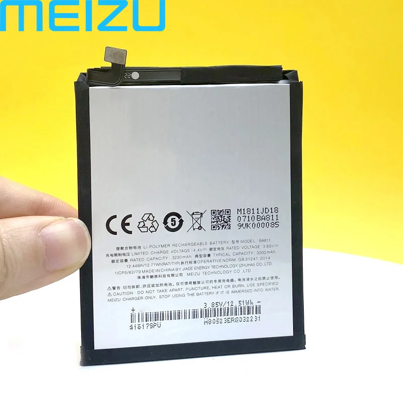 100 new original ba612 ba621 ba811 battery for meizu 5s m5s note m5 note 6t m6t m811h note 6 m6 m721h m721l phone free global shipping