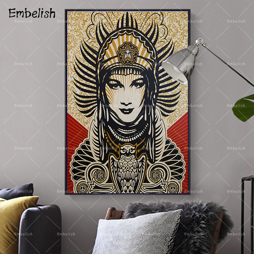 

Embelish 1 Pieces Large Wall Art Posters For Living Room Street Art HD Print On Canvas Paintings Home Decor Pictures Framed