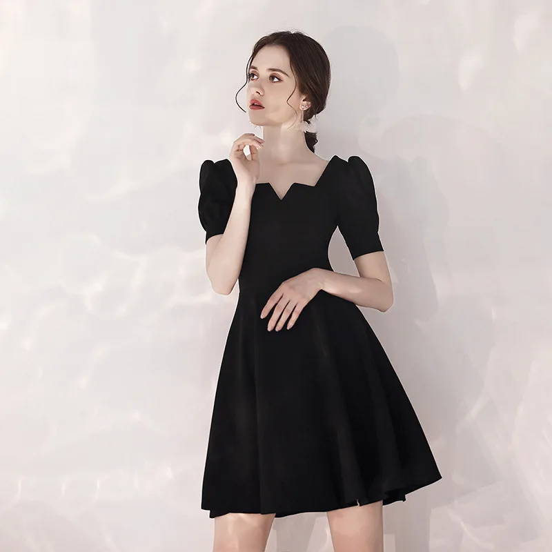 Simple dresses elegant long prom black evening gowns for women festa short dress girls party night | Свадьбы и торжества
