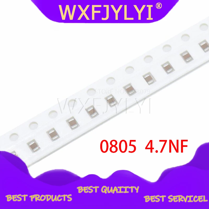 100 шт. 4.7NF X7R ошибка 10% 50 в 0805 472 SMD толстая пленка чип многослойный керамический