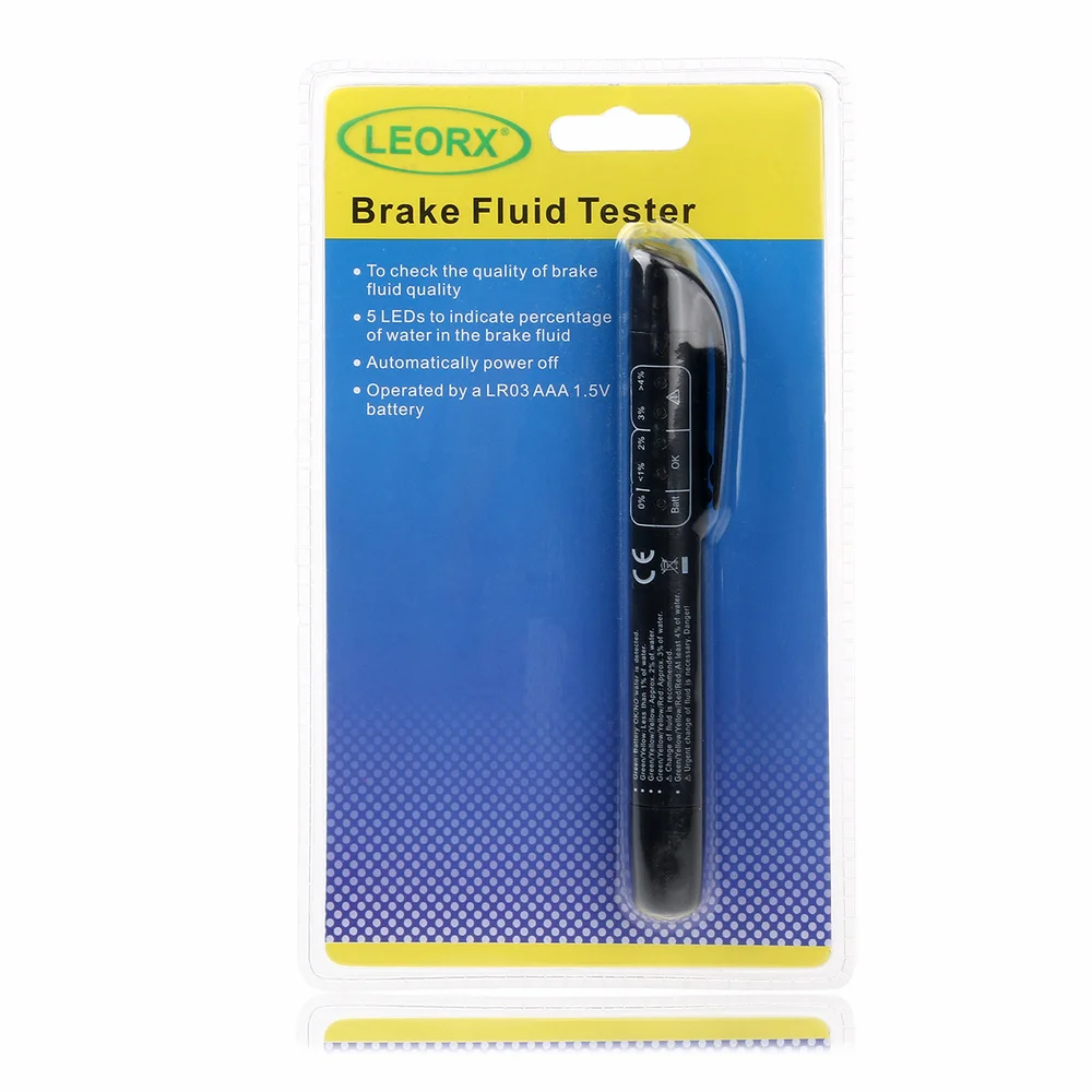 

LEORX Car Brake Fluid LED Tester Detector (Black)