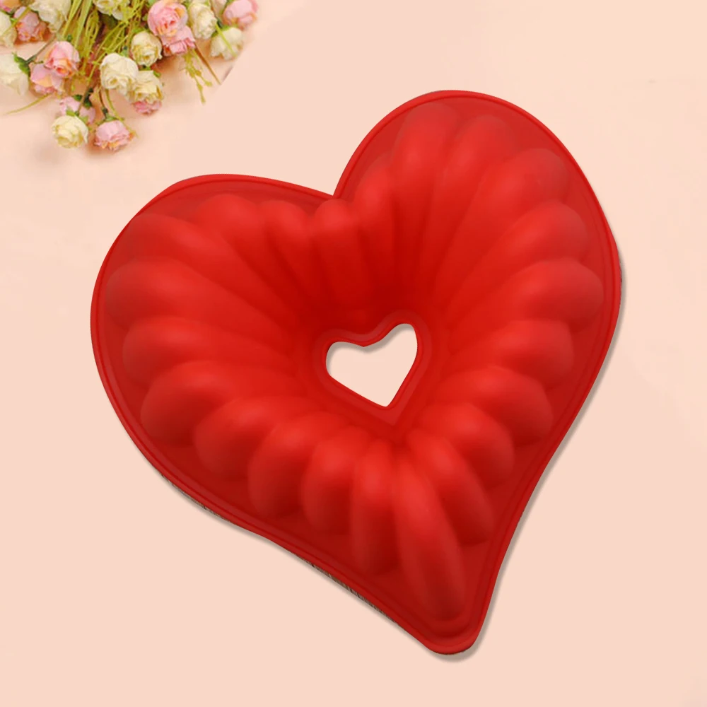 Форма для торта в форме сердца силиконовая форма кексов маффинов инструмент