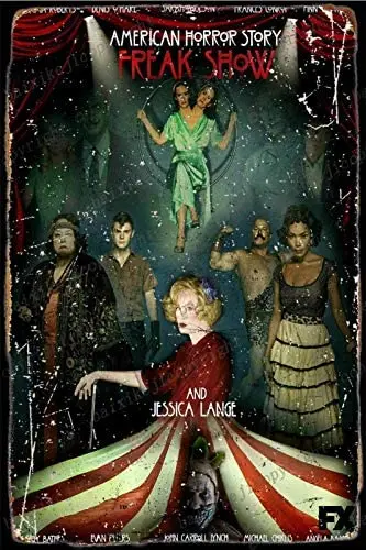 

Американская история ужасов Паноптикум Vol металлический логотип роспись Доска стены украшения, ручной стержень, для кафе, для дома, в гараже...