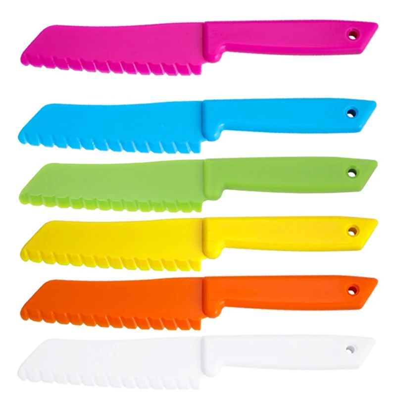 

Набор детских ножей для приготовления и нарезки фруктов, идеальный набор ножей для приготовления овощей на кухне, безопасный нож для салата