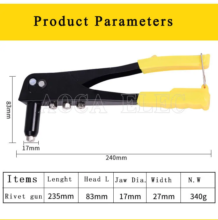 With Rivets Repair Household Hand Riveter Set Alloy Steel Heavy Duty Accessories Manual Pull Cap Professional Tool | Инструменты