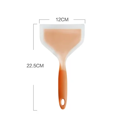 Orange ERMAKOVA противопригарная силиконовая основа проката с завязкой сзади; лопата жар-устойчивый скребок лопаточка для рыбы 4,7 дюймов Широкий Рыбий стейк Яйцо Тернер - Цвет: Orange