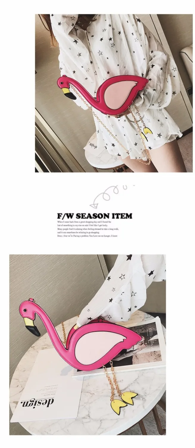 

New WOMAN Cute Girls Flamingo Shape Purse Satchel Crossbody Shoulder Bag Messenger Handbag