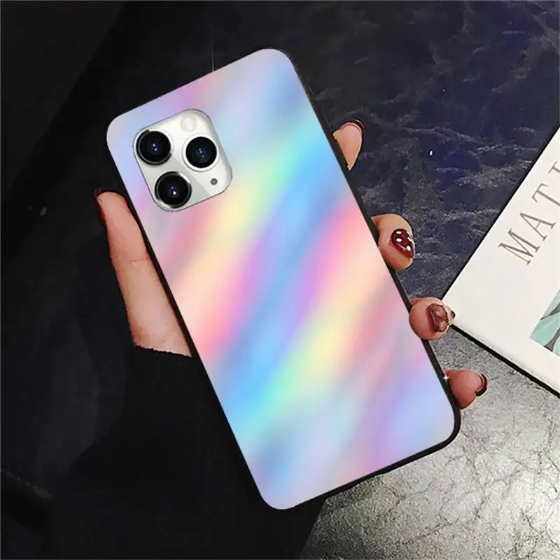 

Glossy Rainbow Phone Case for iPhone 11 12 pro XS MAX 8 7 6 6S Plus X 2020 XR Mini