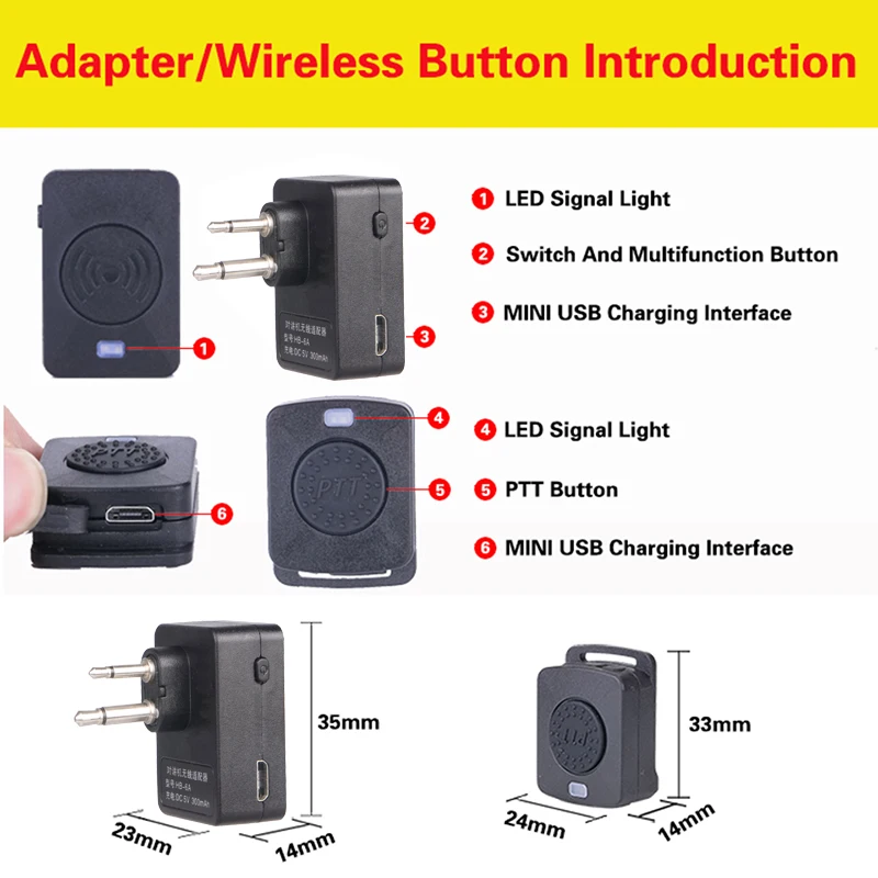 M Plug Walkie Talkie Helmet Bluetooth Headset Ski BT Earpiece Racing Car Motorcycle Helmet Wireless Earphone For Motorola