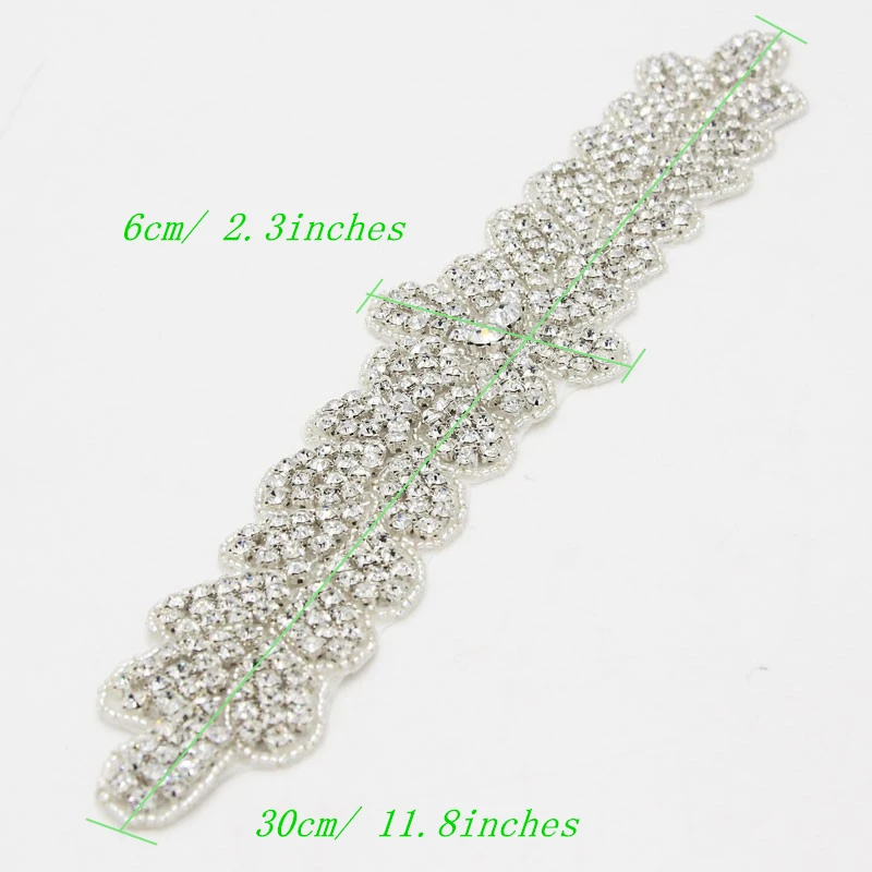 Аппликация из прозрачных бусин и страз для свадебного платья ремней шляпы