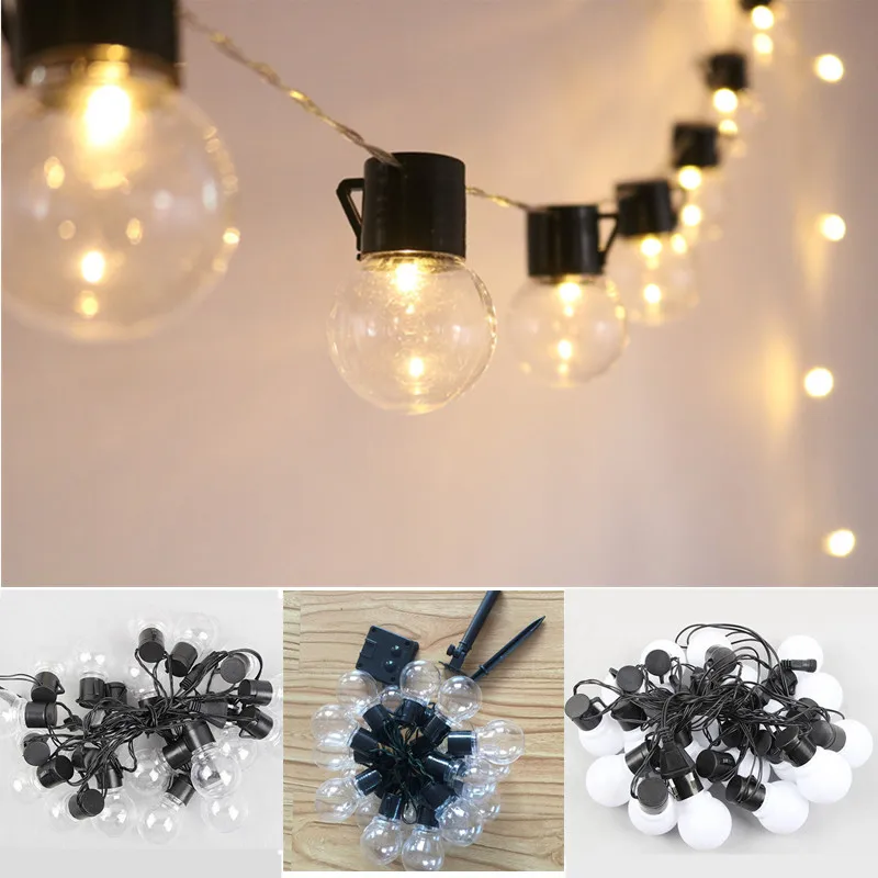 

Globe Bulb String Lights IP65 Waterproof Connectable for Outdoor Christmas Fairy Lights Garland Holiday Navidad Cafe Decorations