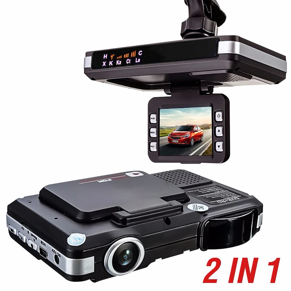 

2 IN 1 HD 720P 2.0 inch LCD Display Car DVR Recorder Camera Dash Cam + Radar Speed Detector