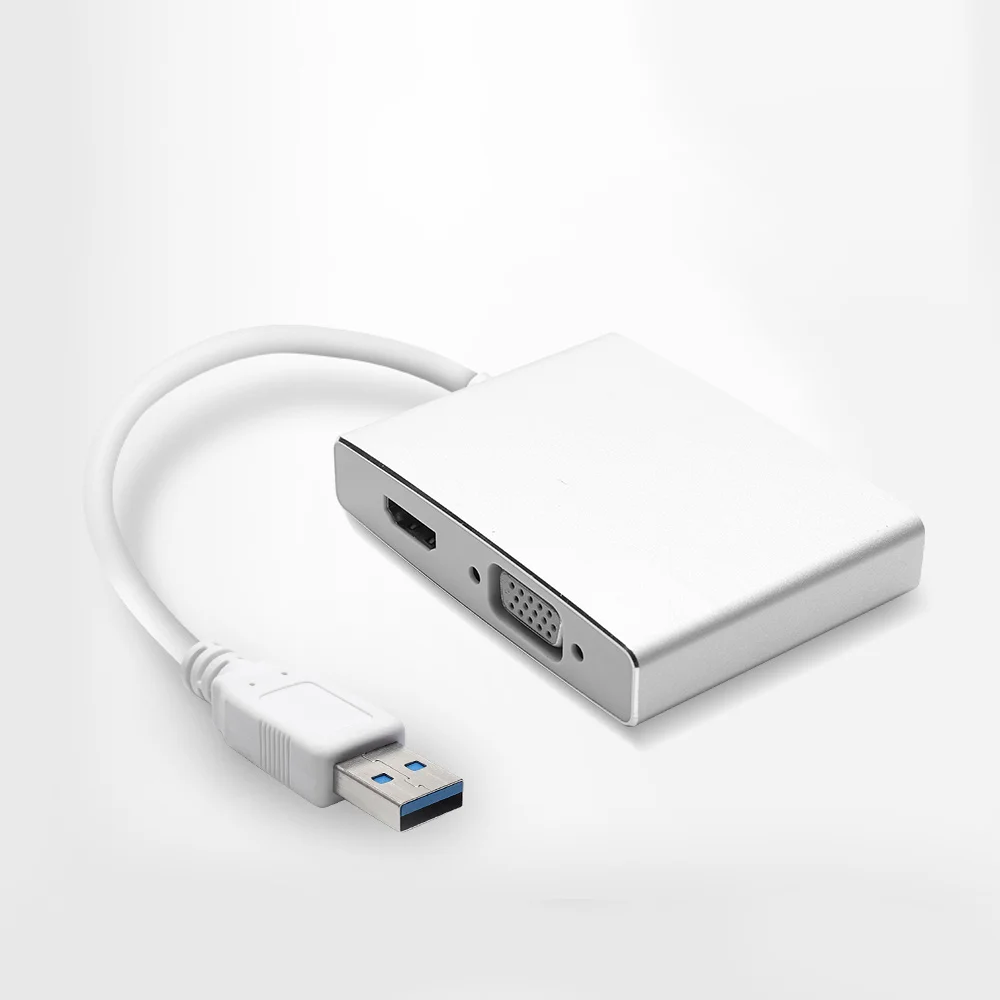 USB 3 0 концентратор к HDMI VGA DVI LAN док станция многоцелевой адаптер конвертер для