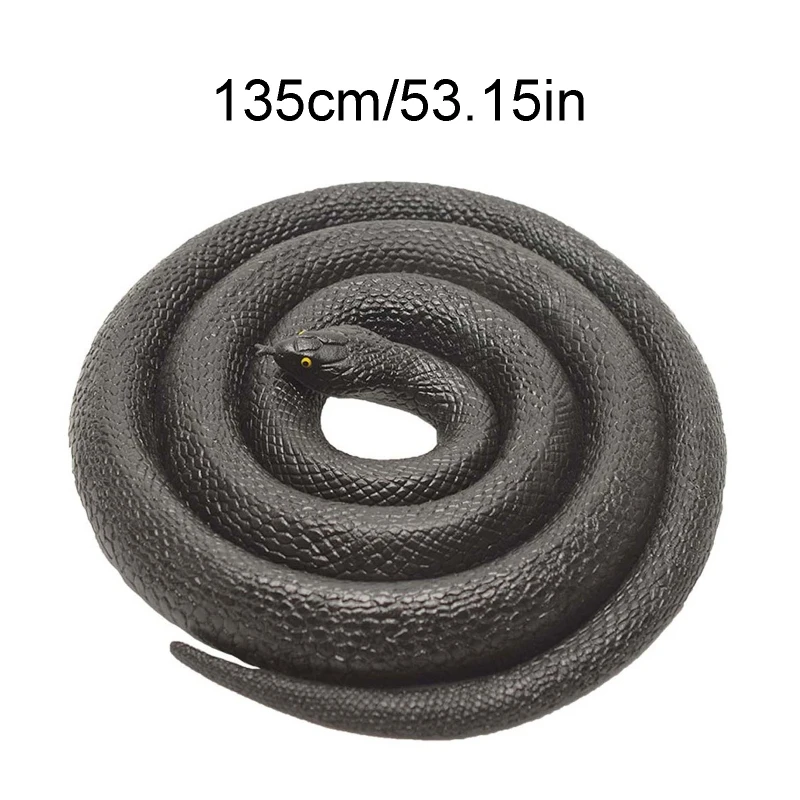 

53 Inch Realistic Simulation Rubber Soft Snake Prank Joke Funny Toy Halloween