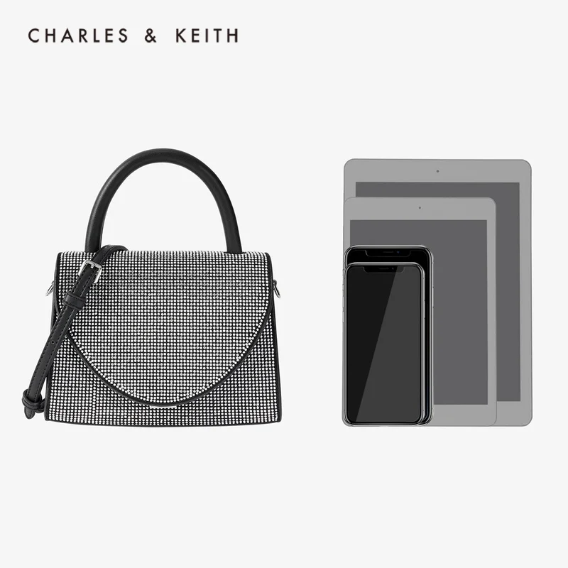 CHARLES＆KEITH New Arrival for Spring Summer 2020 CK2-50270395Women shoulder bag hand Glossy material fashion | Багаж и сумки