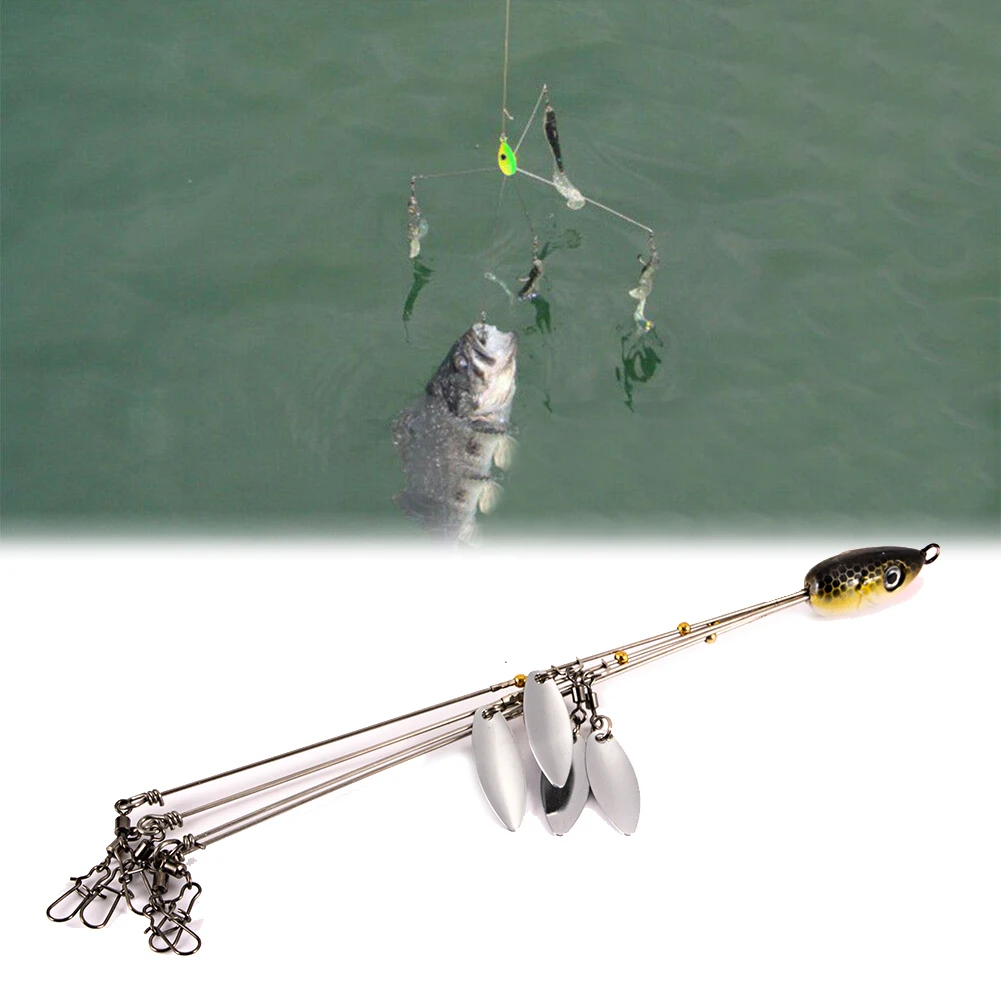 

Alabama Rig 5 Arms 4 Blades Umbrella Rig Fishing Bait 7.8 Inch Pesca Iscas Fish Tackle Tool Accessories
