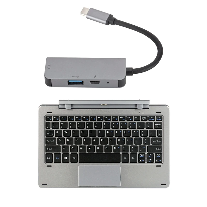 

USB C концентратор тип C к 4K HDMI концентратор USB 3,0 адаптер с клавиатурой для CHUWI Hi10 X и Presspad док-разъем