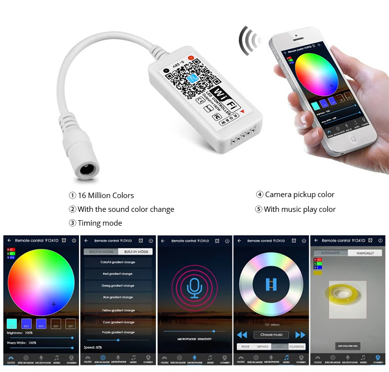 12 В RGB RGBW rgbww Wifi Светодиодная лента 5050 60 Светодиодный s/M Гибкая лампа лента с адаптером 12 В Комплект для домашнего освещения
