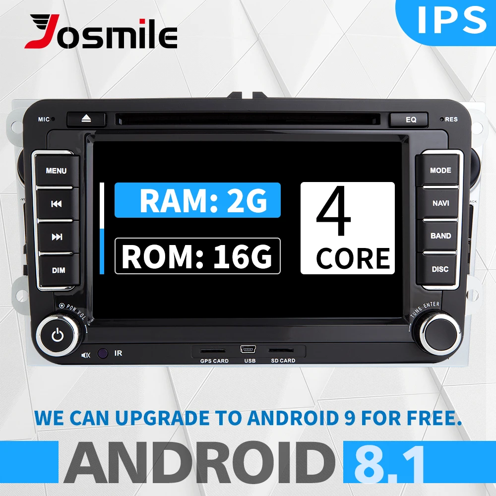 Josmlie Авторадио 2din Android 8,1 автомобильный DVD PlayerFor VW Passat B6 T5 Amarok Volkswagen Skoda Octavia 2 Superb 3 Seat Leon Golf56